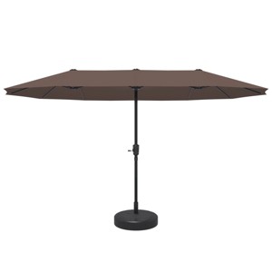Ainfox 13ft Outdoor Patio Umbrella With Umbrella Base Double-sided Deck Pool Umbrella with 1.5 Inch Pole, Fade Resistant  for Porch, Market, Backyard - 1 of 4