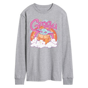Men's - The Mandalorian - Grogu Kawaii Long Sleeve Graphic T-Shirt - 1 of 3