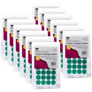 Charles Leonard Color Coding Labels, Green, 1000 Per Pack, 12 Packs - 1 of 2