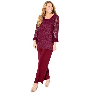 Catherines Soutache Pant Set - 1 of 2