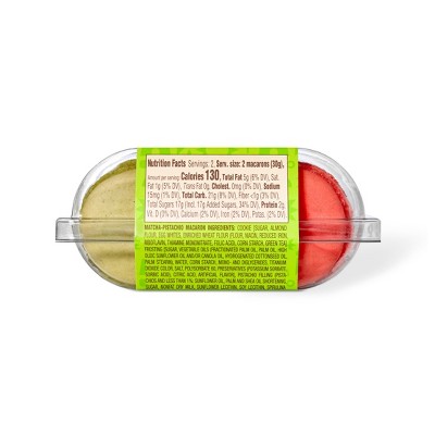 Strawberry Creme & Matcha Pistachio Mini Macarons - 2.1oz/4ct - Favorite Day™