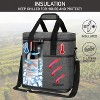 OPUX Wine Bag, 4,6 Bottle Cooler Insulated Tote Carrier Travel Picnic BYOB, Leakproof Padded Portable Party Christmas Gift - 2 of 4
