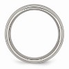 Black Bow Jewelry Titanium, 8mm Multi Finish and Grooved Comfort Fit Band - 2 of 4