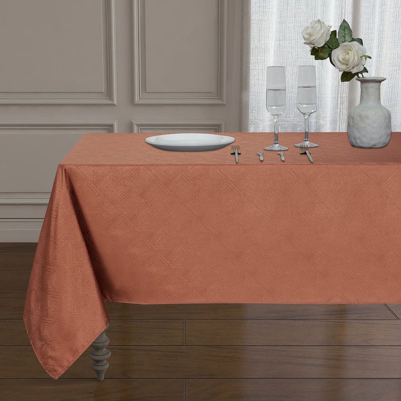 Kate Aurora Diamond Textured Spill And Stain Proof All Purpose Fabric Tablecloth, 1 of 5