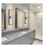 KAISITE LED Dimmable Crystal Wall Sconce Black Flush Mount Wall Lamp - 2 of 4