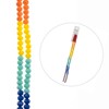 Crystal Lane DIY 4x6mm Opaque Rainbow Mix Glass Faceted Rondelle 7" Designer Double Bead Strand - 4 of 4