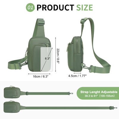Unique Bargains Waterproof Lightweight Breathable Durable Hiking Daypacks Chest Bag Green — фото 3