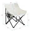 Gulches 2PCS Beige Portable Folding Camping Chairs ¨C Lightly Cushioned Seats, Side Pockets & Carry Bags with Shoulder Straps - 2 of 4