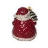 Transpac Ceramic 10.25 in. Multicolored Christmas Vintage Santa Cookie Jar - 3 of 4