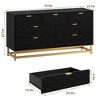 Dresser for Bedroom, Dresser Organizer, 7 Drawer Dresser with Golden Metal Handle and Legs, Modern Chest of Drawers, Large Dresser - 3 of 4