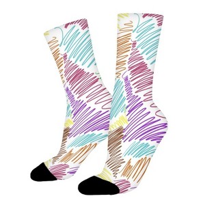 Phantom Pattern Women Printed Crew Socks Funny Funky Socks Soft Polyester Novelty Gifts for Artists Men - 1 of 1