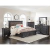 Vynxaria Bolingbrook Collection Nightstand, Rustic-Traditional, Wire-Brushed Charcoal, 3 Dovetail Drawers, No Assembly - 2 of 4