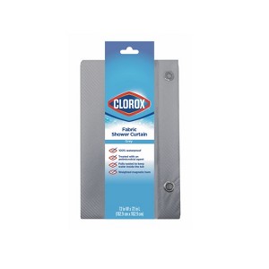 Clorox 72 in. H X 72 in. W Gray Shower Curtain Fabric - 1 of 1