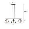 Chloe Lighting Ironclad Industrial 3 Light Rubbed Bronze Island Pendant 35" Wide - 4 of 4