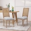 Set of 2 Regina French Country Wood and Cane Upholstered Dining Chairs - Christopher Knight Home - 2 of 4