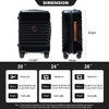 SEVOBAL Luggage 24" Luggage Lightweight Suitcase TSA Lock USB port Luggage Wheel lock Top handle Spinner Wheels, Black, 16.53"*10.23"*25.19" - 2 of 4