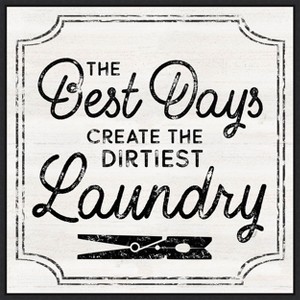 Amanti Art Laundry Art I Best Days by Tara Reed Canvas Wall Art Print Framed 22 x 22-in. - 1 of 4