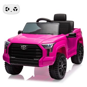 12V Licensed Toyota Tundra Kids Ride On Truck, Electric Car w/Remote Control, LED Lights, 3 Speeds, Suspension - 1 of 4