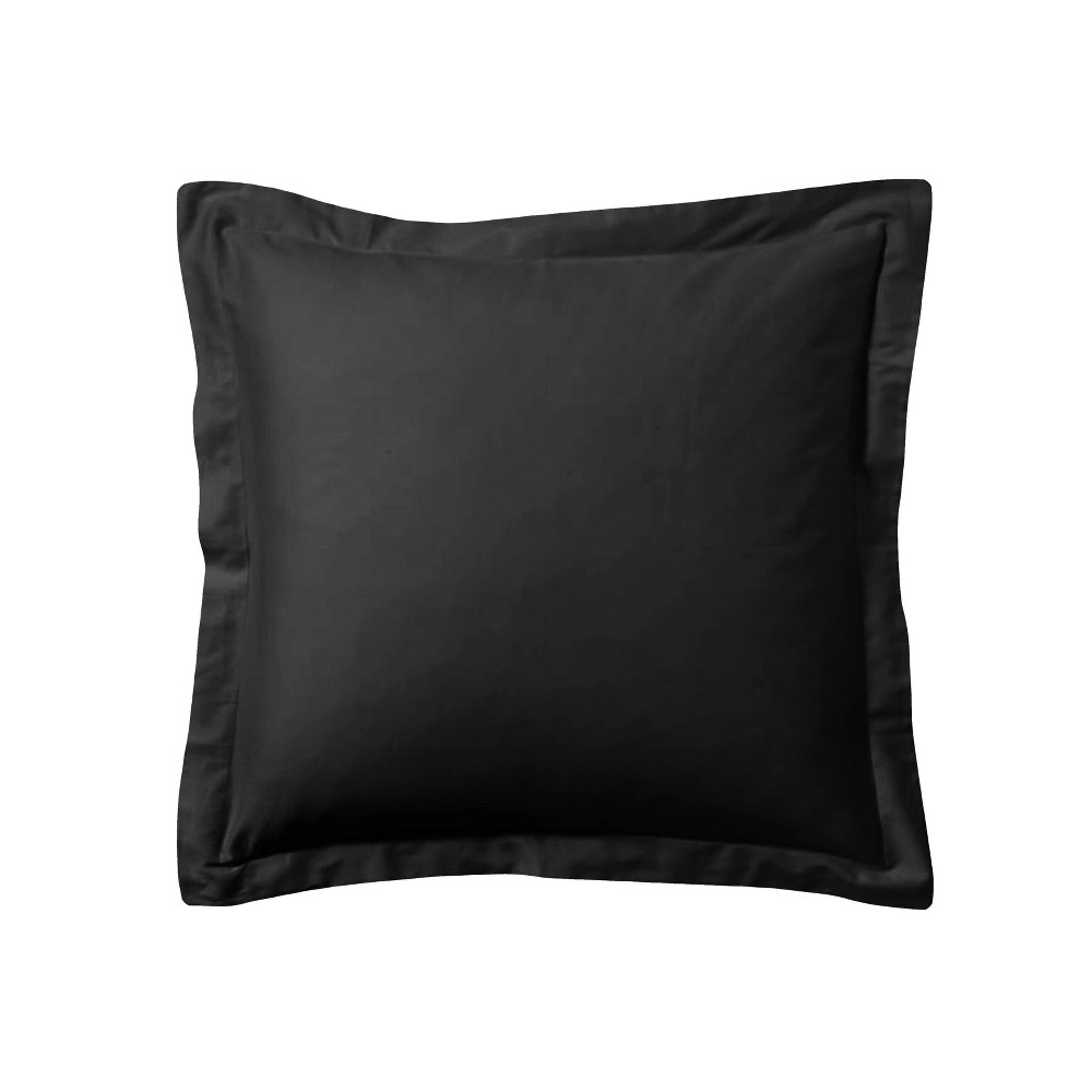 Photos - Pillowcase Euro Tailored Sham Black- Bed Maker's