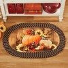 Collections Etc Harvest Pumpkin and Chickadees Braided Accent Rug 30" x 20" - 2 of 2