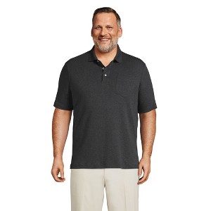 Lands' End Men's Short Sleeve Cotton Supima Polo Shirt with Pocket - 1 of 4