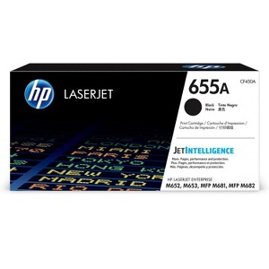 HP Inc. 655A Black Original LaserJet Toner Cartridge, ~12,500 pages, CF450A - 1 of 4
