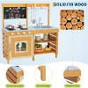 Kids Wooden Play Kitchen Playset,in£¦Outdoor Toy Mud Kitchen Pretend Play Set with Chalkboard/Storage/stoves,for Toddlers 3+ Years Old,Orange - 4 of 4