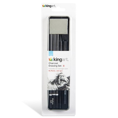 KINGART Sketch & Draw Tin Set, 8 pc