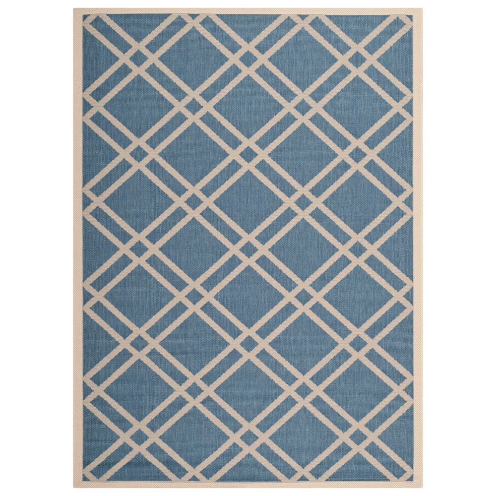 5'3inX7'7in Rectangle Karwina Outer Patio Rug Blue/Beige - Safavieh