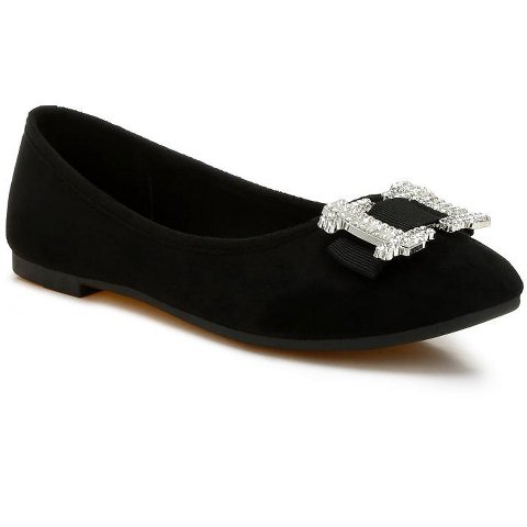 Обувь London Rag Womens Prajik Rhinestone Buckle Detail Ballerinas 9