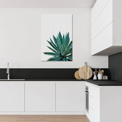 Agave Cactus Green Canvas Print Wall Art 26"x18"