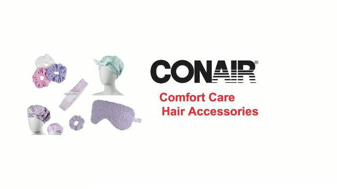 Conair Ultra- Absorbent Microfiber Towel Scrunchies - White/Pink/Purple - 3pcs, 2 of 5, play video