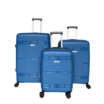 IZOD Legna Polycarbonate Hard shell Expandable Lightweight 360 Dual Spinning Wheels with Combo Lock 3-Piece Luggage Set