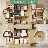 70inch Tall Kitchen Pantry Cabine, Rattan Doors Freestanding Cupboard Storage Cabinet - 3 of 4