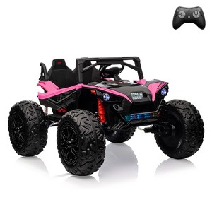 24V 2-Seater Ride On UTV with Remote Control, 10AH Battery, 400W Motors, LED Lights, Music, Horn, Suspension - 1 of 4