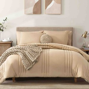 BAGOKIE 7 Pieces Bed in a Bag Comforter Set for All Season - 1 of 4