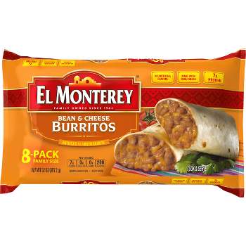El Monterey Family Pack Bean & Cheese Frozen Burritos - 32oz/8ct