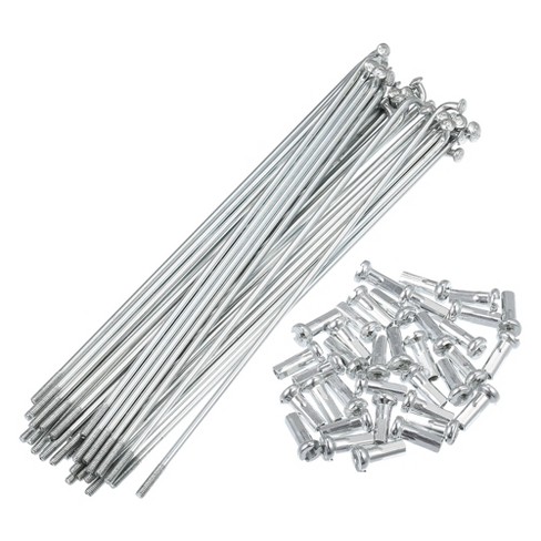 Unique Bargains 14G J Bend Bicycle Galvanized Spokes 36 Pcs - image 1 of 4