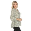 Women's Printed Peasant Blouse-White Mark - 2 of 4