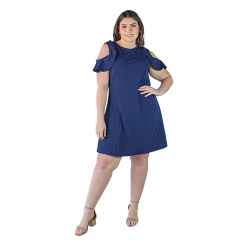 Plus size below 2024 the knee dresses