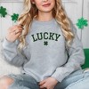 Simply Sage Market Women's Graphic Sweatshirt Lucky Varsity Clover St. Patrick's Day - 2 of 3