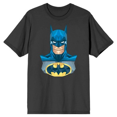 Batman Polygon Head Graphic Men's Charcoal T-shirt : Target