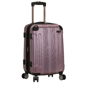Rockland London Hardside Expandable Luggage with Spinner Wheels Pink Carry-On 20-Inch - 1 of 4
