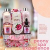 Peony Floral Spa Basket – 7-Piece Bath and Body Gift Set for Women - 4 of 4