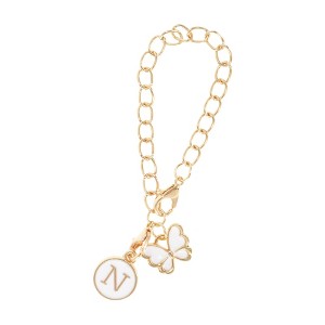 Unique Bargains Butterfly Heart Cup Chain Charm Water Cup Pendant 1 Pc - 1 of 4