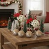 SEVOBAL Tree Ornaments 4PCS Set Christmas Hanging Ball Ornaments Wooden Tree Decorations Festive Party Decor Xmas Tree Accessories, Gold, 4"*4"*4" - 2 of 4