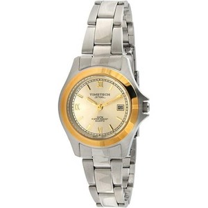 TIMETECH Women's Stainless Steel Round Two-Tone Bracelet Watch - 1 of 3