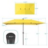 Sonkuki 11x7FT Solar-powered Double-Sided Patio Umbrella with Large Canopy Outdoor Table Umbrella for Garden, deck and pool - 3 of 4