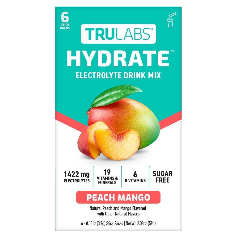 TruLabs Hydrate Sports Drink - Peach Mango - 0.78oz/6ct