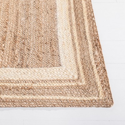 Ivory and Natural Hand-Knotted Jute 3 x 5 ft. Area Rug